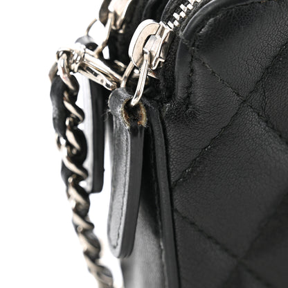 Chanel Lambskin Quilted CC Box Clutch With Chain Black 15 of 16