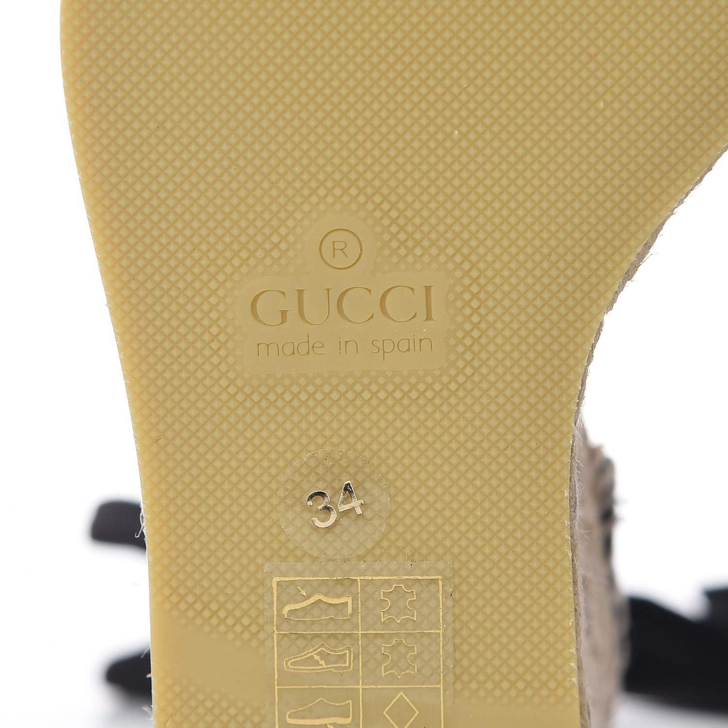 Gucci Nappa Matelasse GG Marmont Ankle Wrap Platform 35/120mm Espadrille Wedges 34 Black 7 of 11