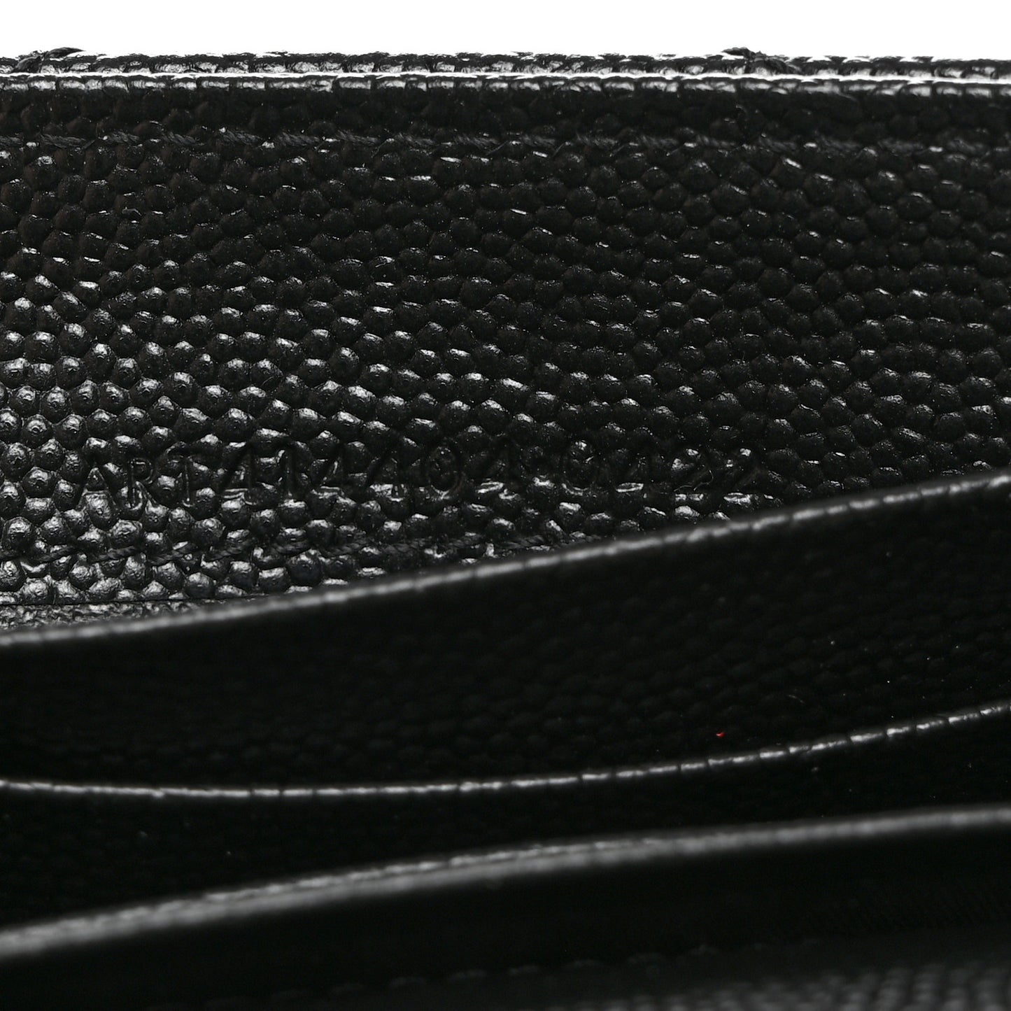 Grain De Poudre Matelasse Chevron Small Monogram Envelope Wallet Black