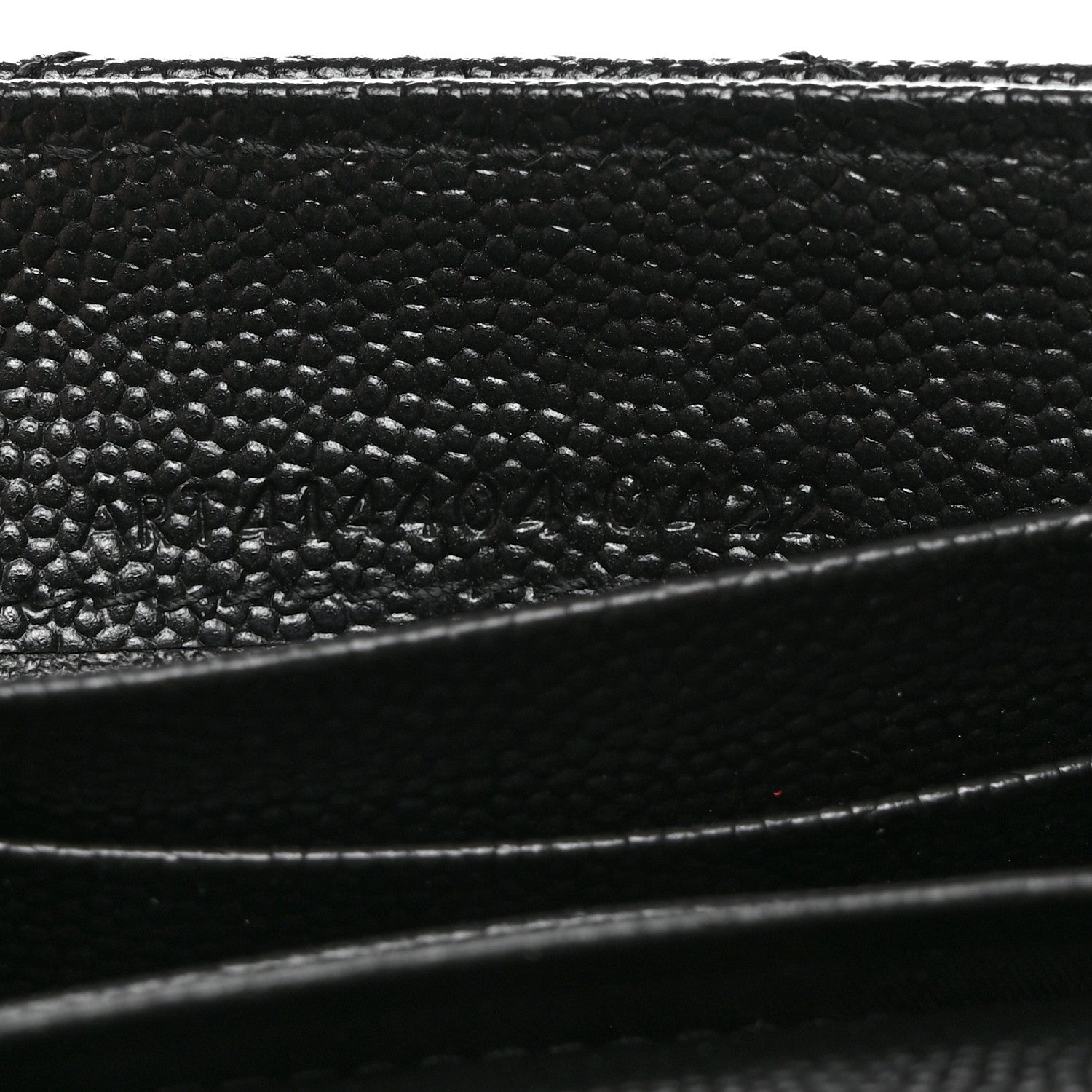 Saint Laurent Grain De Poudre Matelasse Chevron Small Monogram Envelope Wallet Black 6 of 8