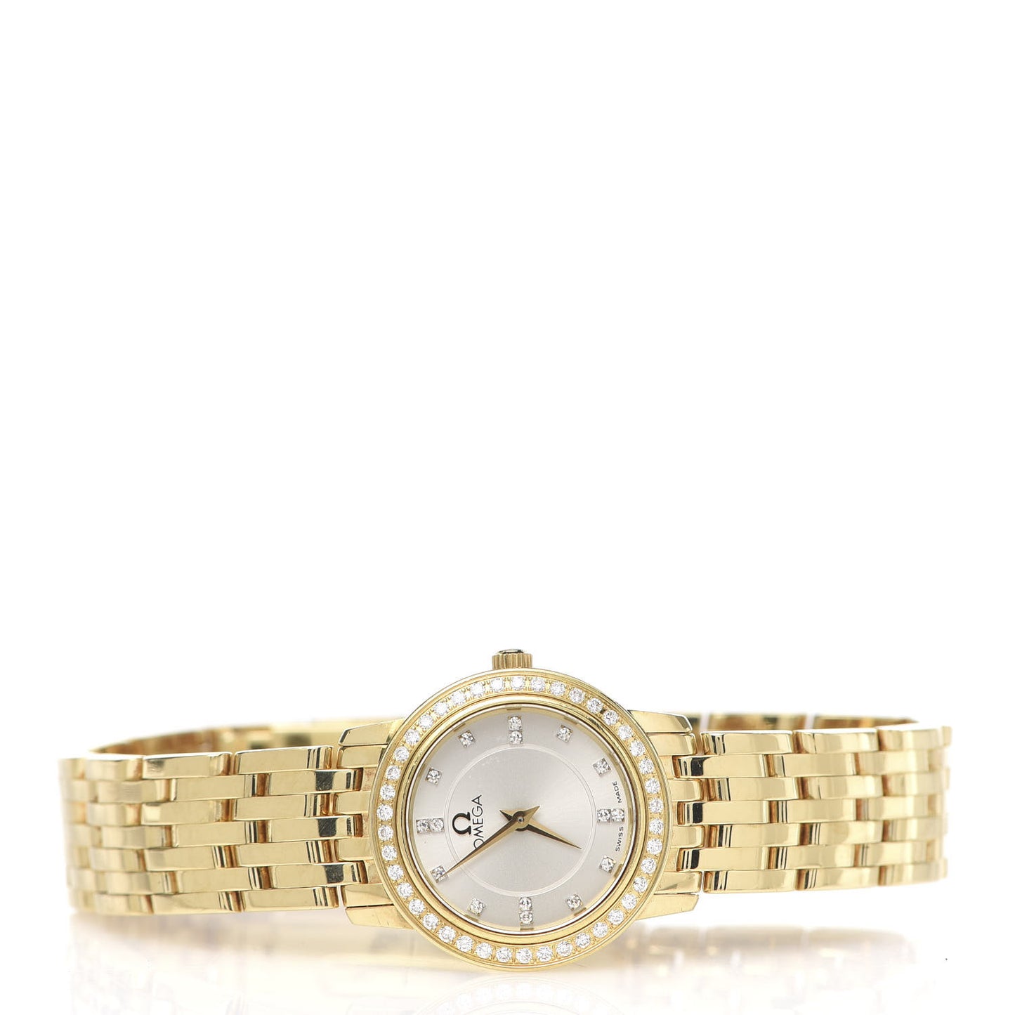 18K Yellow Gold Diamond Bezel 22mm De Ville Prestige Quartz Watch 4175.35.00