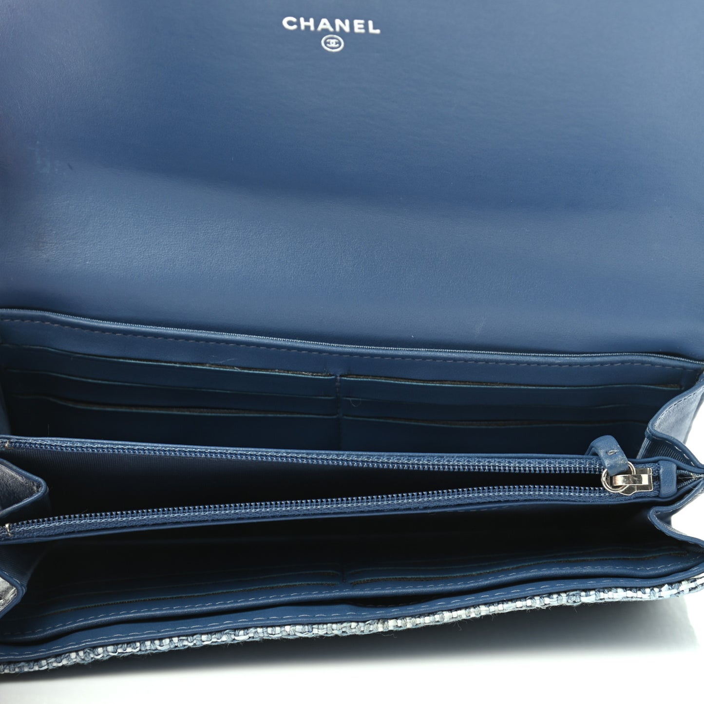 Canvas Deauville Flap Wallet Blue