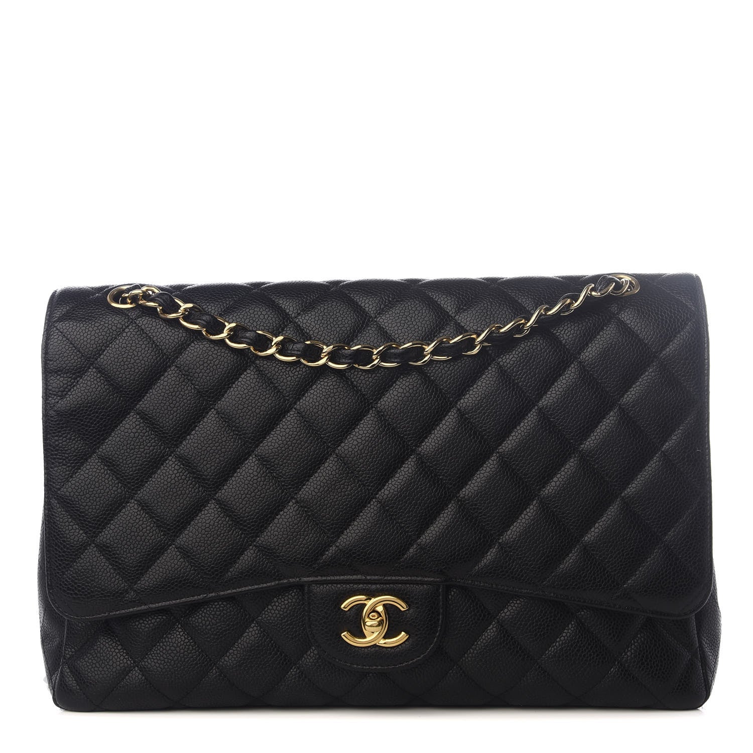 Chanel Caviar Quilted Maxi Single Flap Black 1 of 8