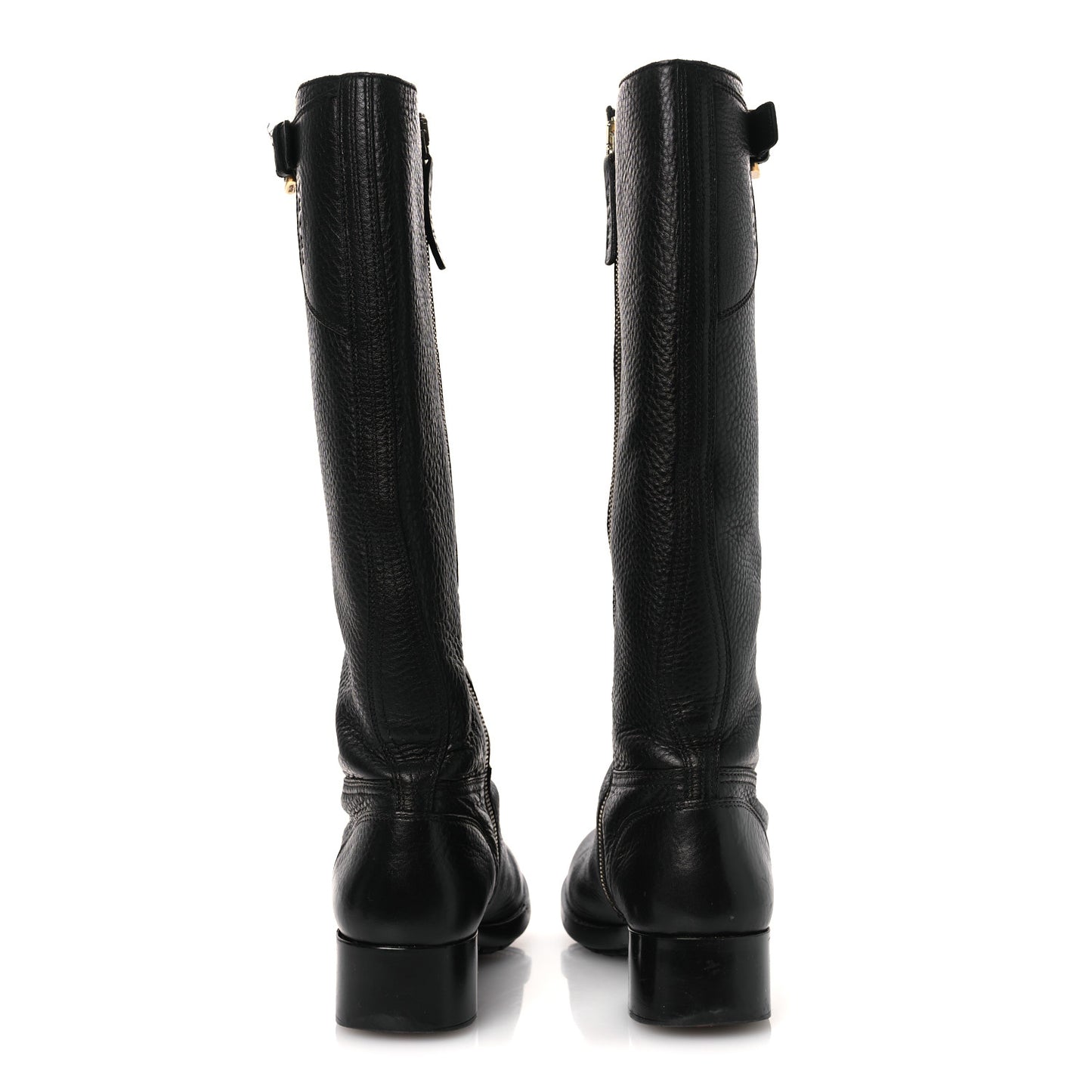 Vitello Daino Riding Boots 38 Black