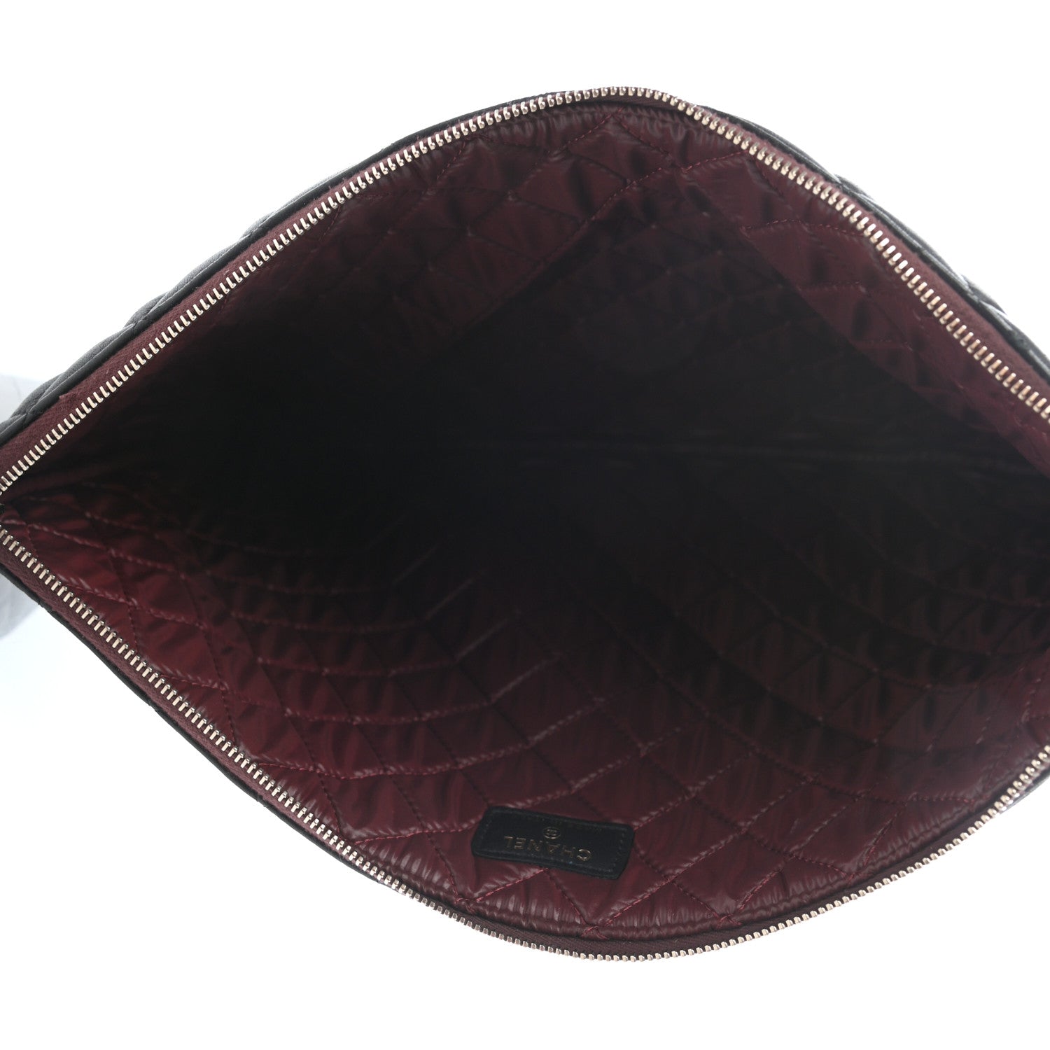 Chanel Lambskin Quilted Large Cosmetic Case Black 5 of 8