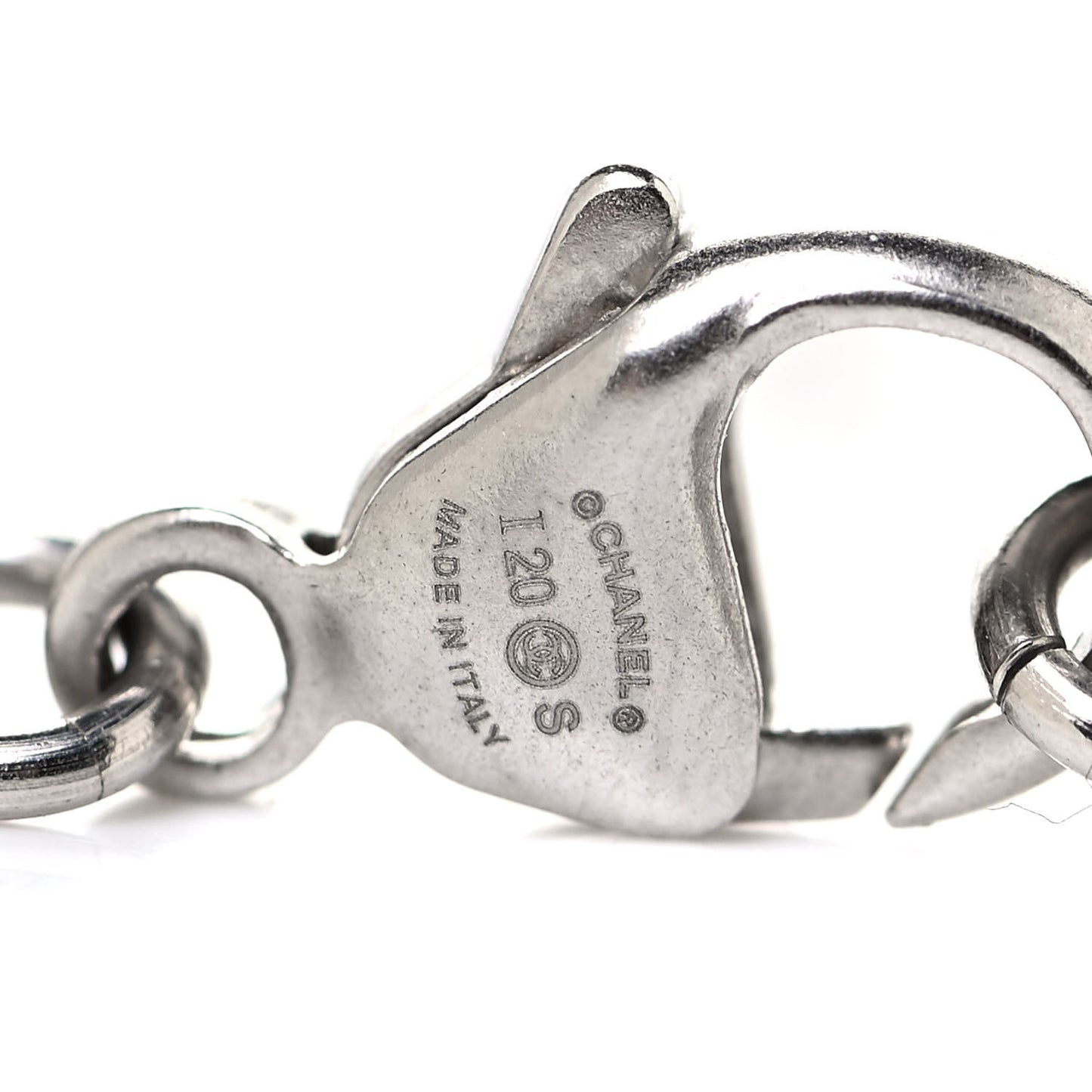 Crystal Pearl CC Bracelet Silver
