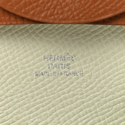 Hermes Epsom Bastia Verso Coin Purse Gold Vert Fizz 6 of 8