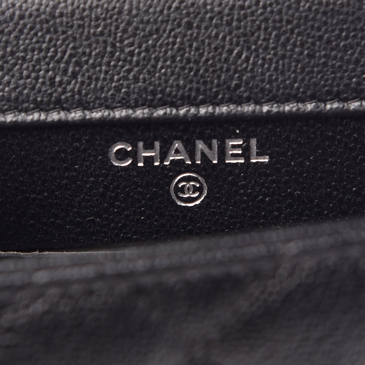 Grained Calfskin Quilted CC Box Clutch With Chain Black