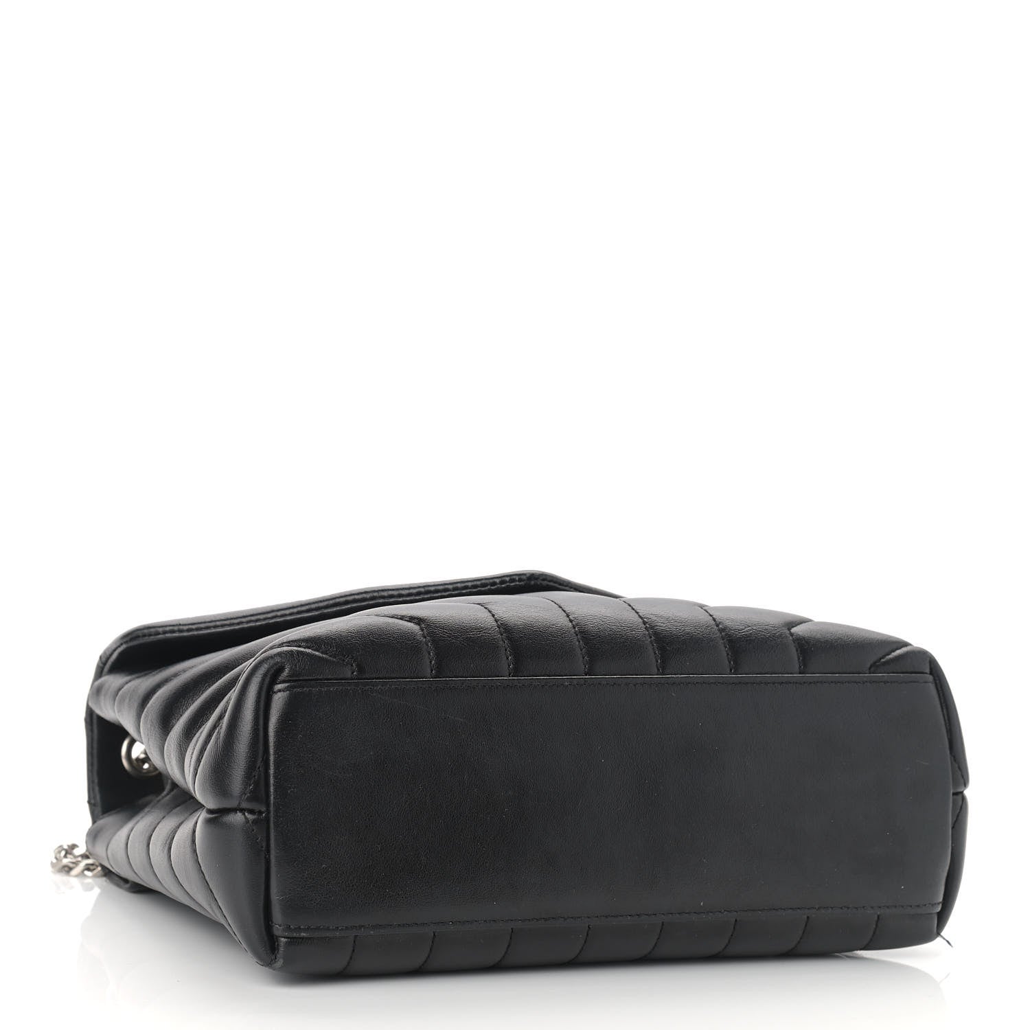 Saint Laurent Calfskin Y Quilted Monogram Small Loulou Chain Satchel Black 4 of 10