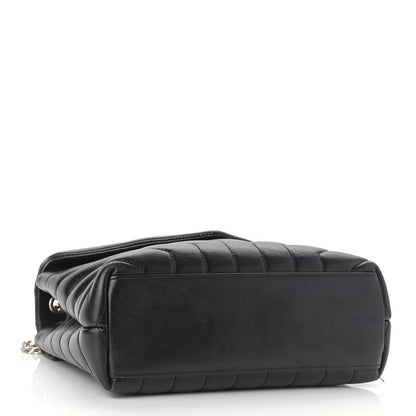 Saint Laurent Calfskin Y Quilted Monogram Small Loulou Chain Satchel Black 4 of 10