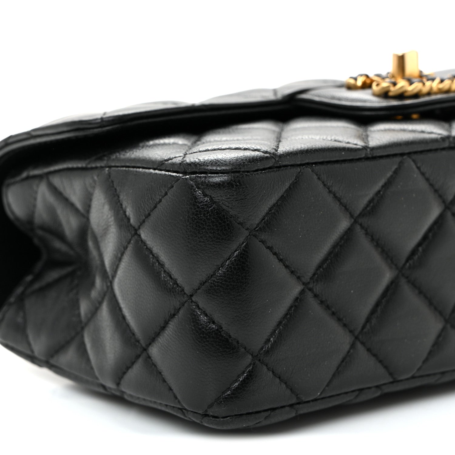 Chanel Lambskin Quilted Mini Strass On Top Flap Black 9 of 10