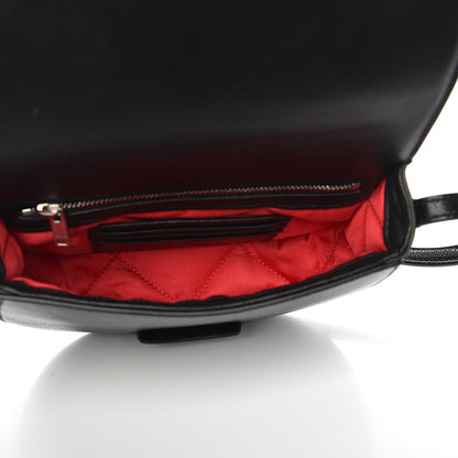 Celine Shiny Textured Calfskin Small Trotteur Black 5 of 6