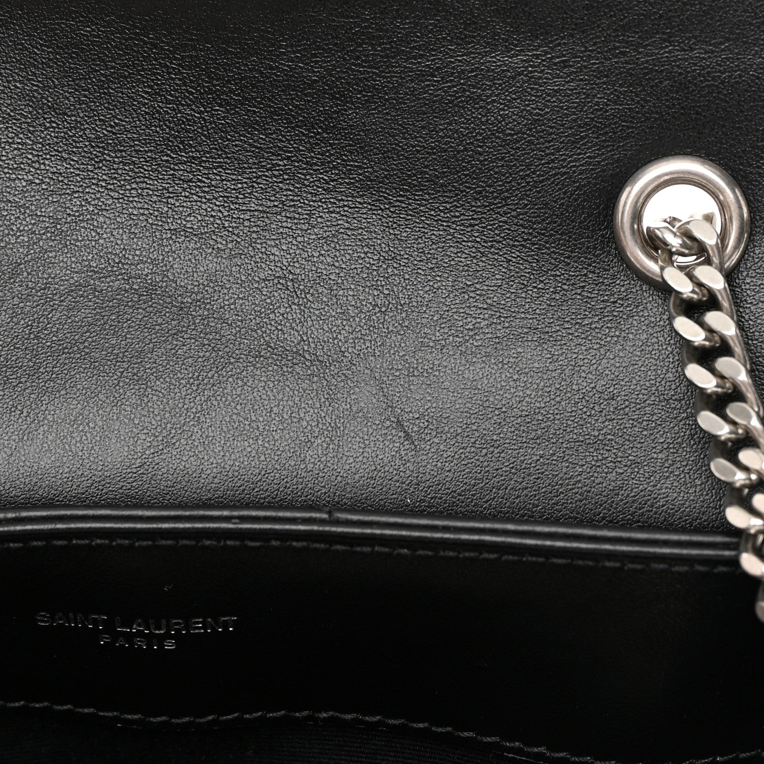 Saint Laurent Calfskin Y Quilted Monogram Small Loulou Chain Satchel Black 6 of 13
