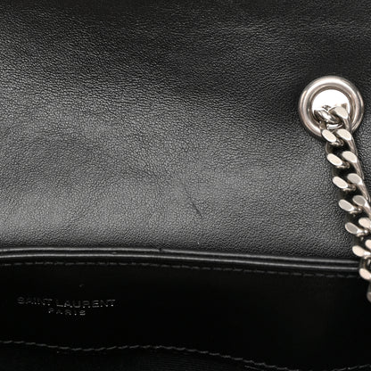 Saint Laurent Calfskin Y Quilted Monogram Small Loulou Chain Satchel Black 6 of 13