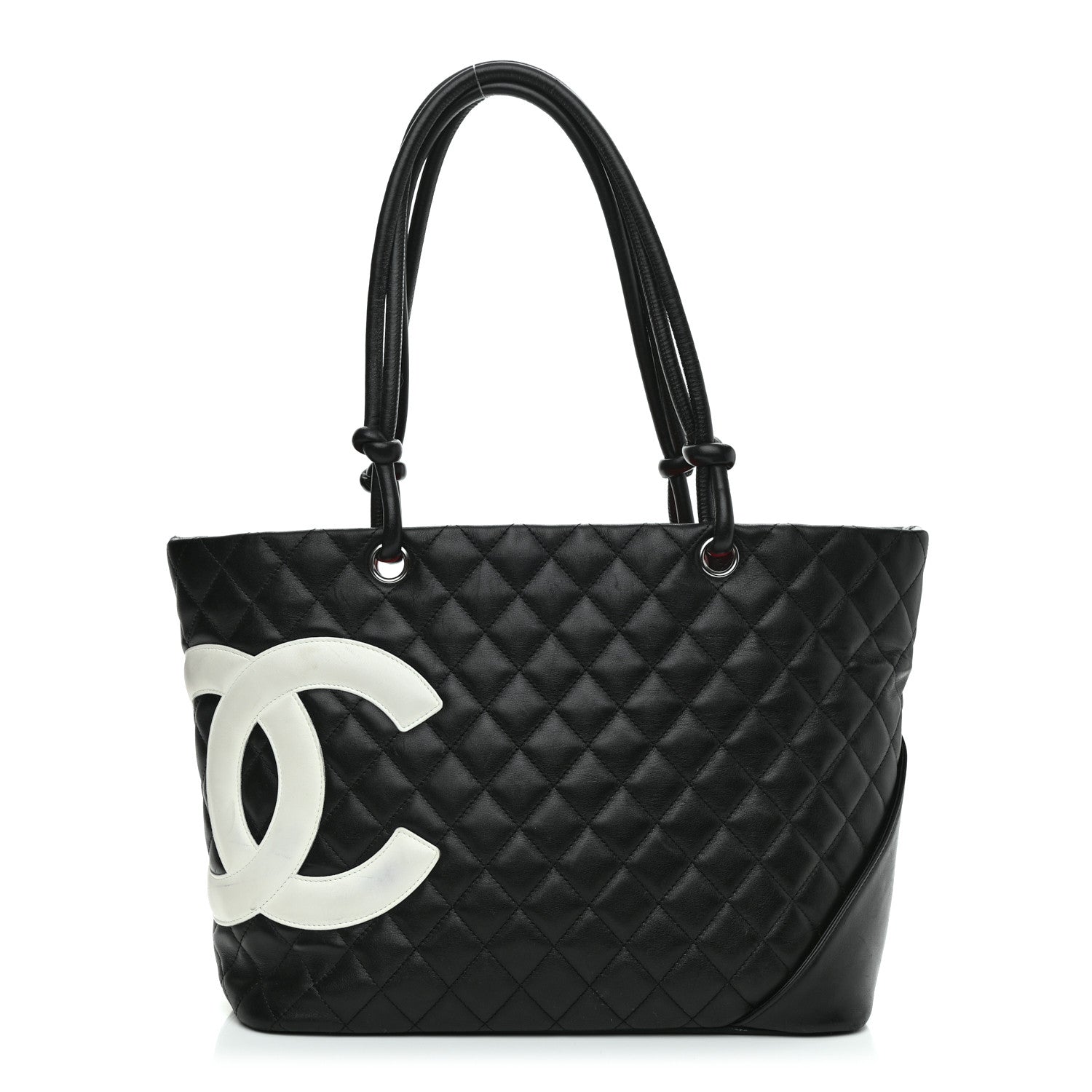 Chanel Calfskin Quilted Large Cambon Tote Black White 1 of 11