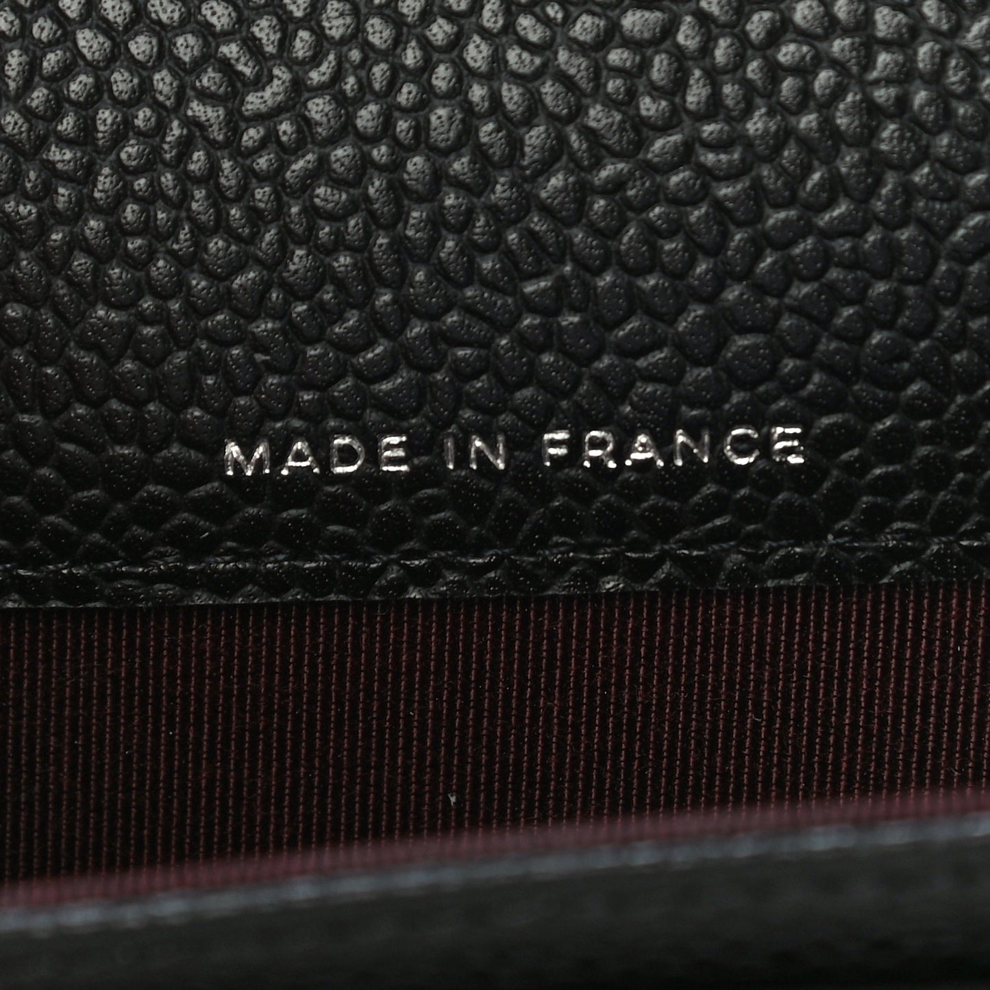Caviar Quilted Flap Card Holder Wallet Black