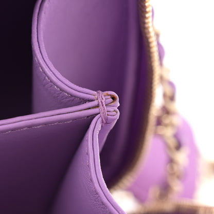 Chanel Caviar Quilted Small CC Filigree Vanity Case Purple 10 of 10