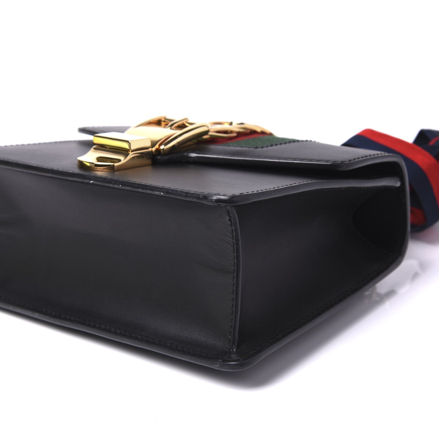 Calfskin Mini Sylvie Chain Shoulder Bag Black