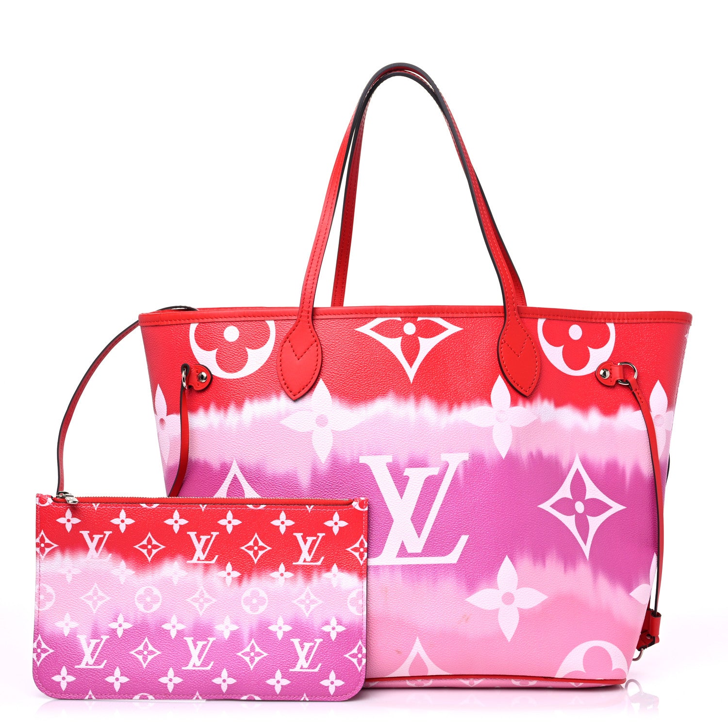 Louis Vuitton Monogram Escale Neverfull MM Rouge 1 of 15