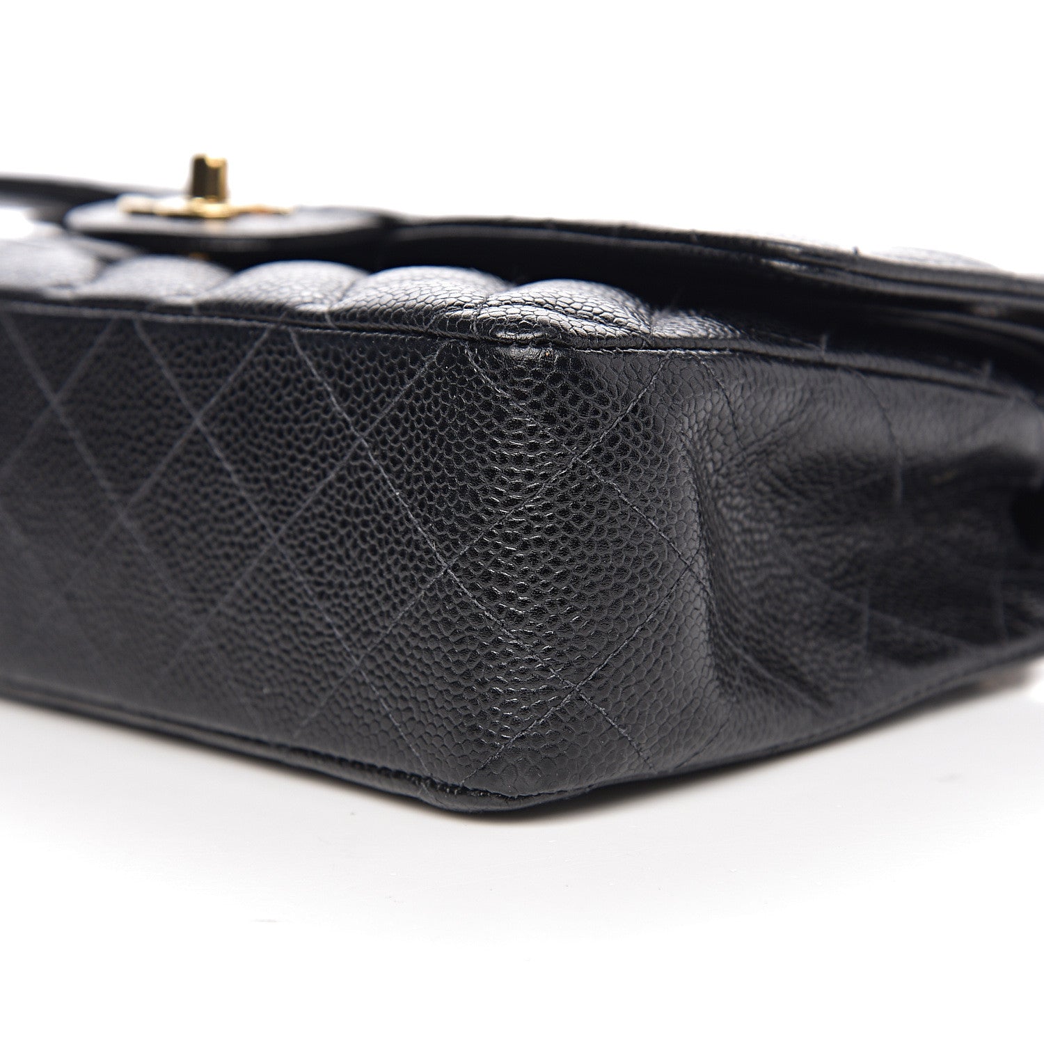 Chanel Caviar Quilted Medium Double Flap Black 12 of 14