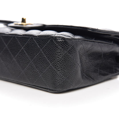Chanel Caviar Quilted Medium Double Flap Black 12 of 14