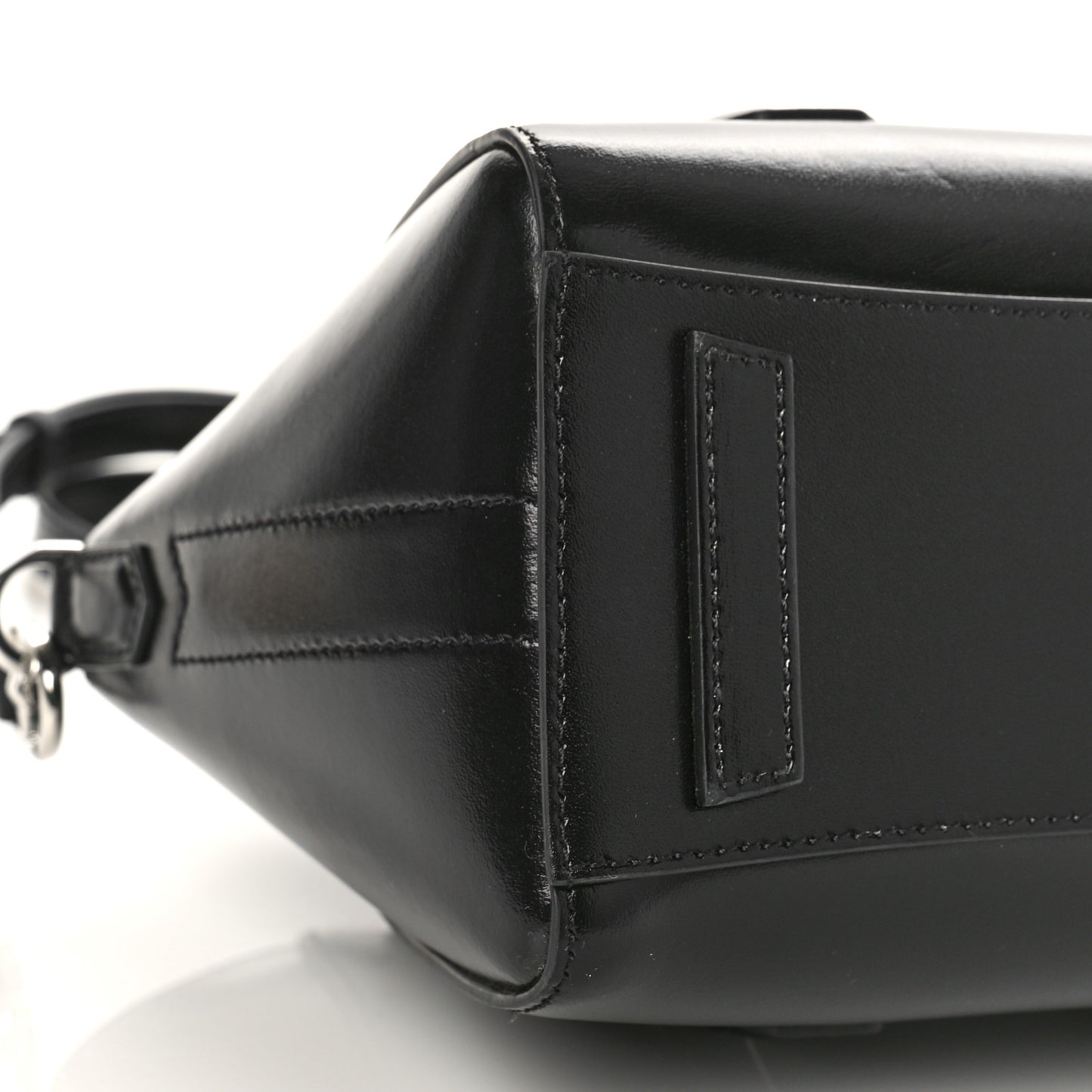 Box Calfskin Mini Lock Antigona Shoulder Bag Black