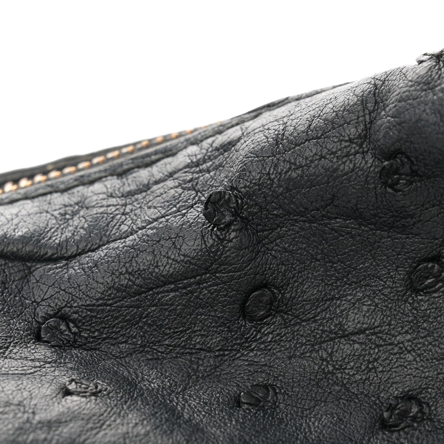 Gucci Ostrich Medium Horsebit Chain Hobo Black 15 of 17