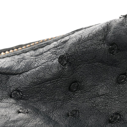 Gucci Ostrich Medium Horsebit Chain Hobo Black 15 of 17