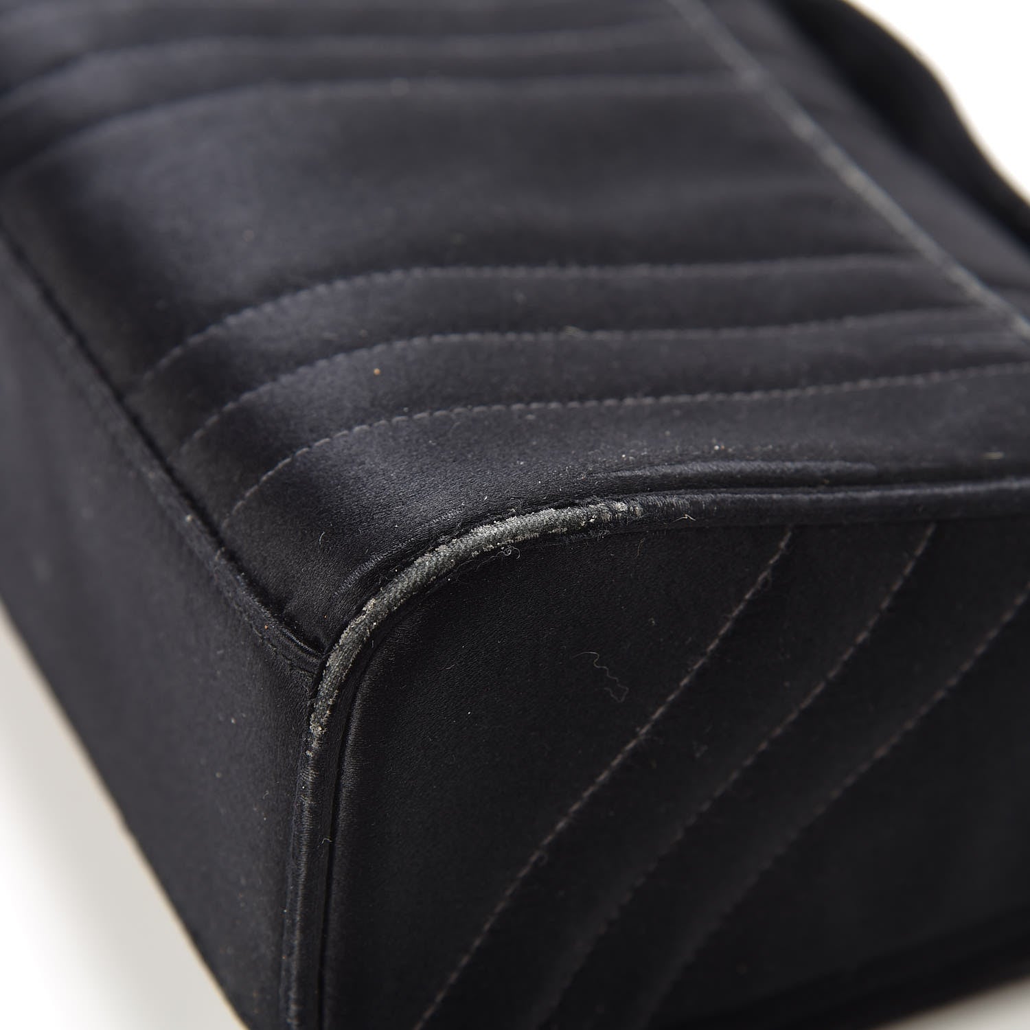 Chanel Satin Vertical Quilt Mini Flap Shoulder Bag Black 13 of 15