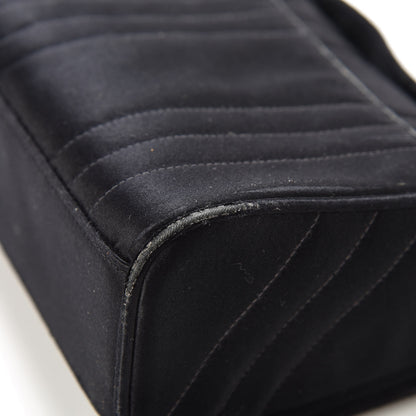 Chanel Satin Vertical Quilt Mini Flap Shoulder Bag Black 13 of 15