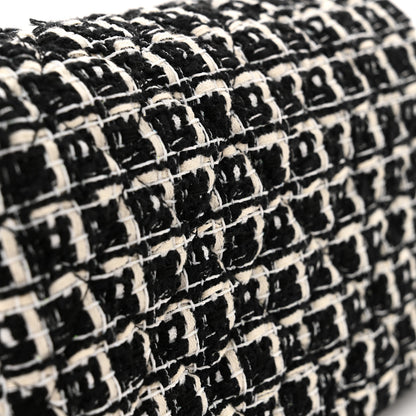 Chanel Tweed Quilted Multi Chain Mini Flap Black Ecru White 13 of 13