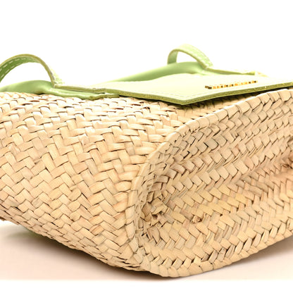 Jacquemus Raffia Suede Le Petit Panier Soli Green 8 of 9