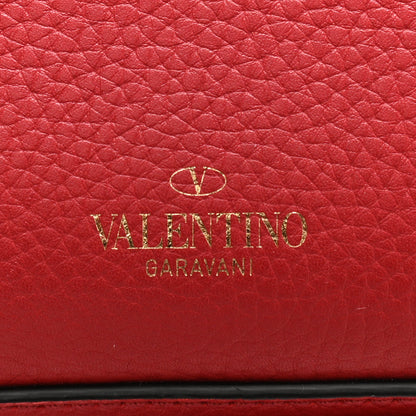 Valentino Garavani Pebbled Calfskin Medium Rockstud Flip Lock Crossbody Bag Red 7 of 10