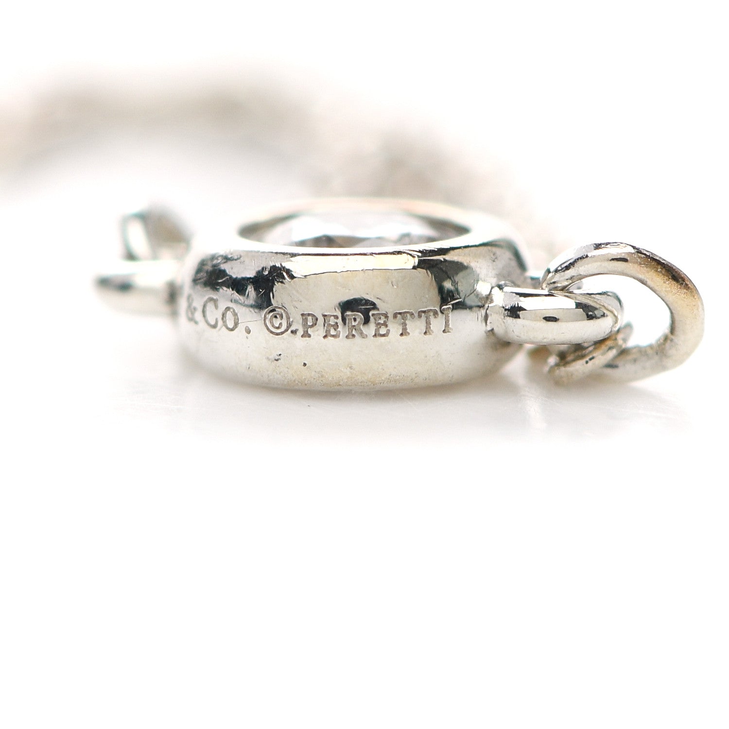 Tiffany Sterling Silver Diamond Elsa Peretti Diamonds by the Yard Ring 57 8 6 of 7