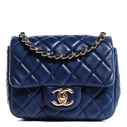 Chanel Lambskin Quilted Mini Square Flap Blue 1 of 8