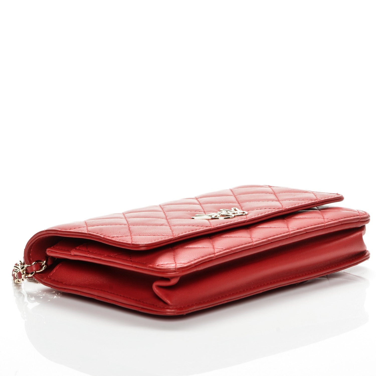 Chanel Lambskin Emoticon Wallet on Chain WOC Red 4 of 8