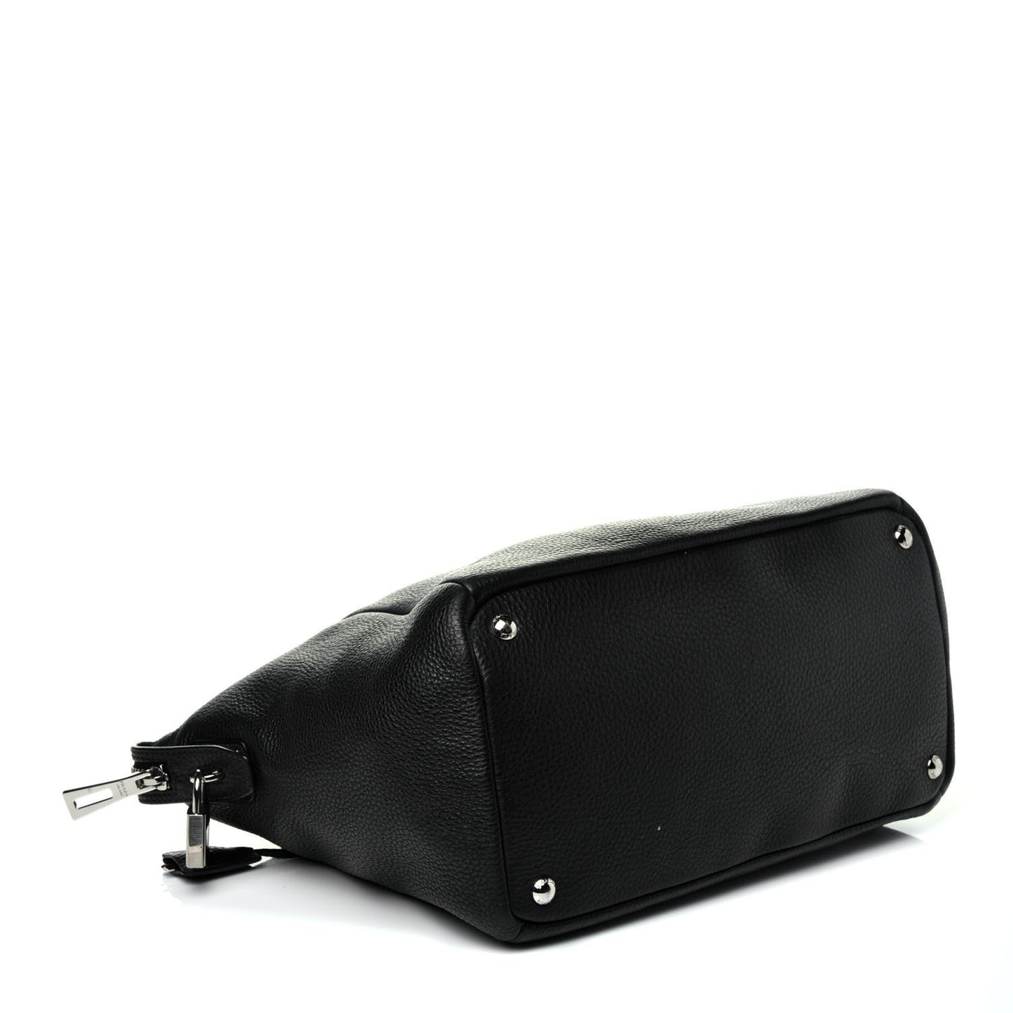 Vitello Daino Shopping Tote Black