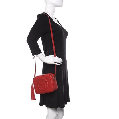 Gucci Pebbled Calfskin Small Soho Disco Bag Tabasco Red 2 of 14