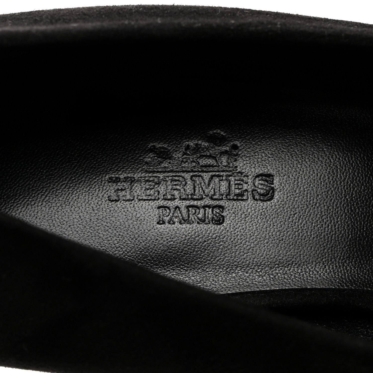 Hermes Suede Goatskin Blush 40 Pumps 37 Black 6 of 9