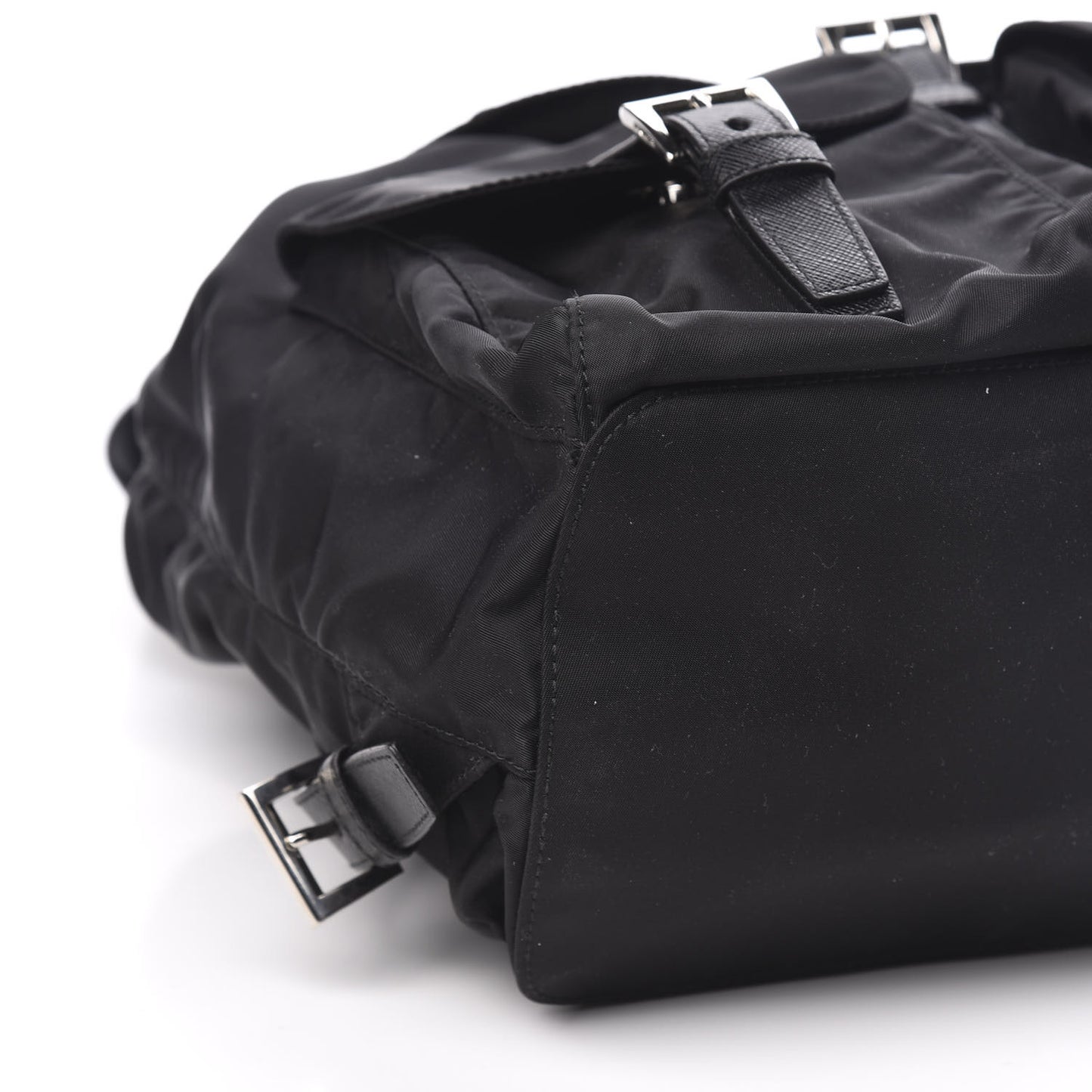Tessuto Nylon Saffiano Medium Backpack Black