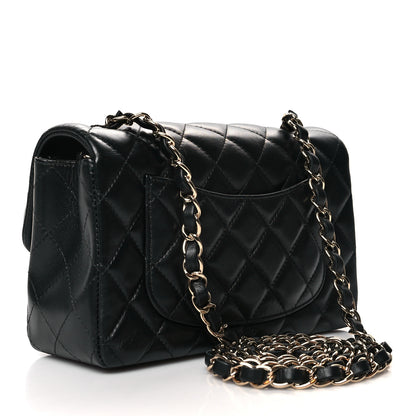 Chanel Lambskin Quilted Mini Rectangular Flap Black 3 of 10