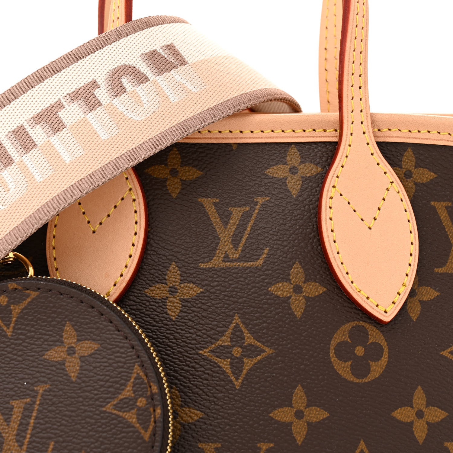 Louis Vuitton Monogram Neverfull BB Beige 7 of 10