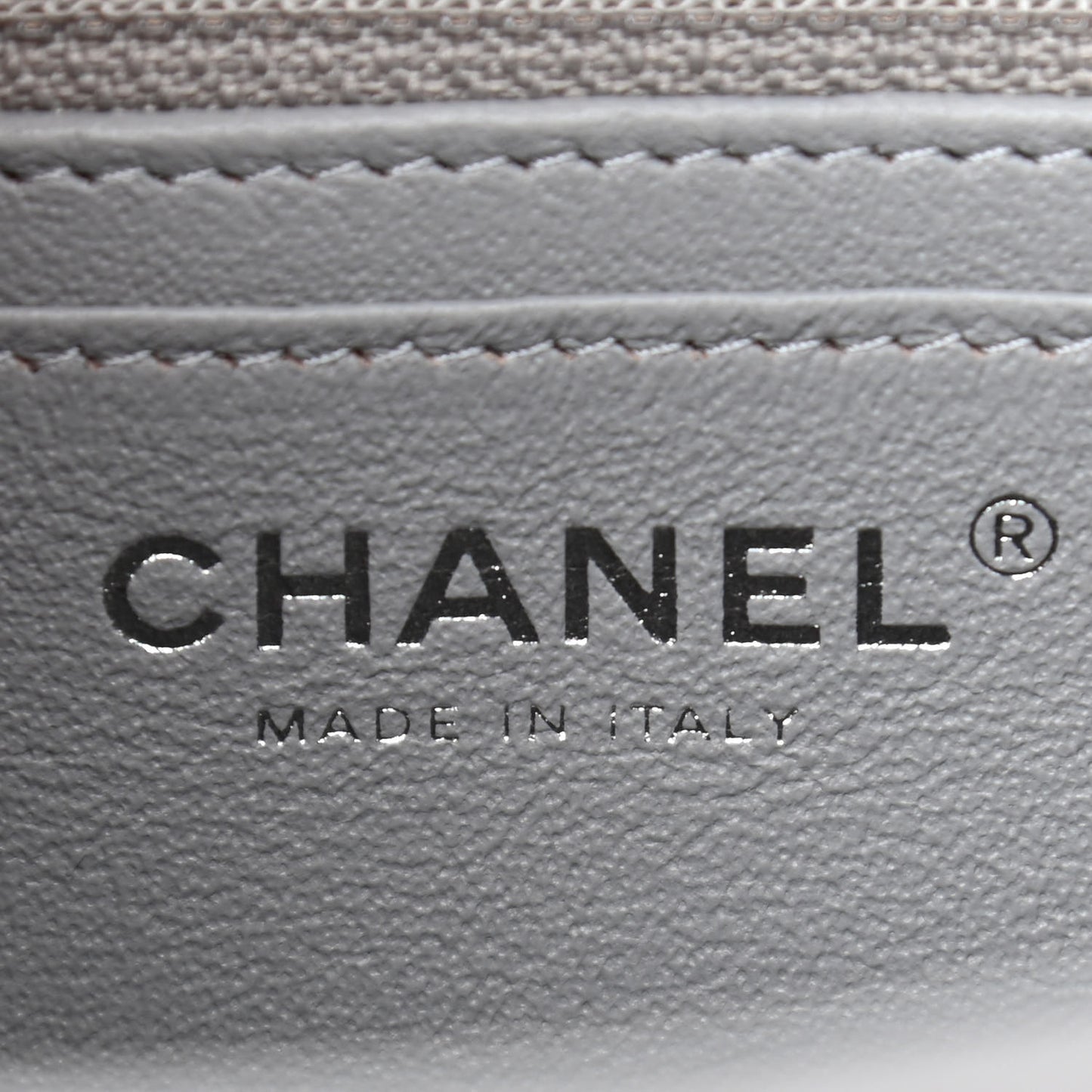Lambskin Quilted Mini Rectangular Flap Grey