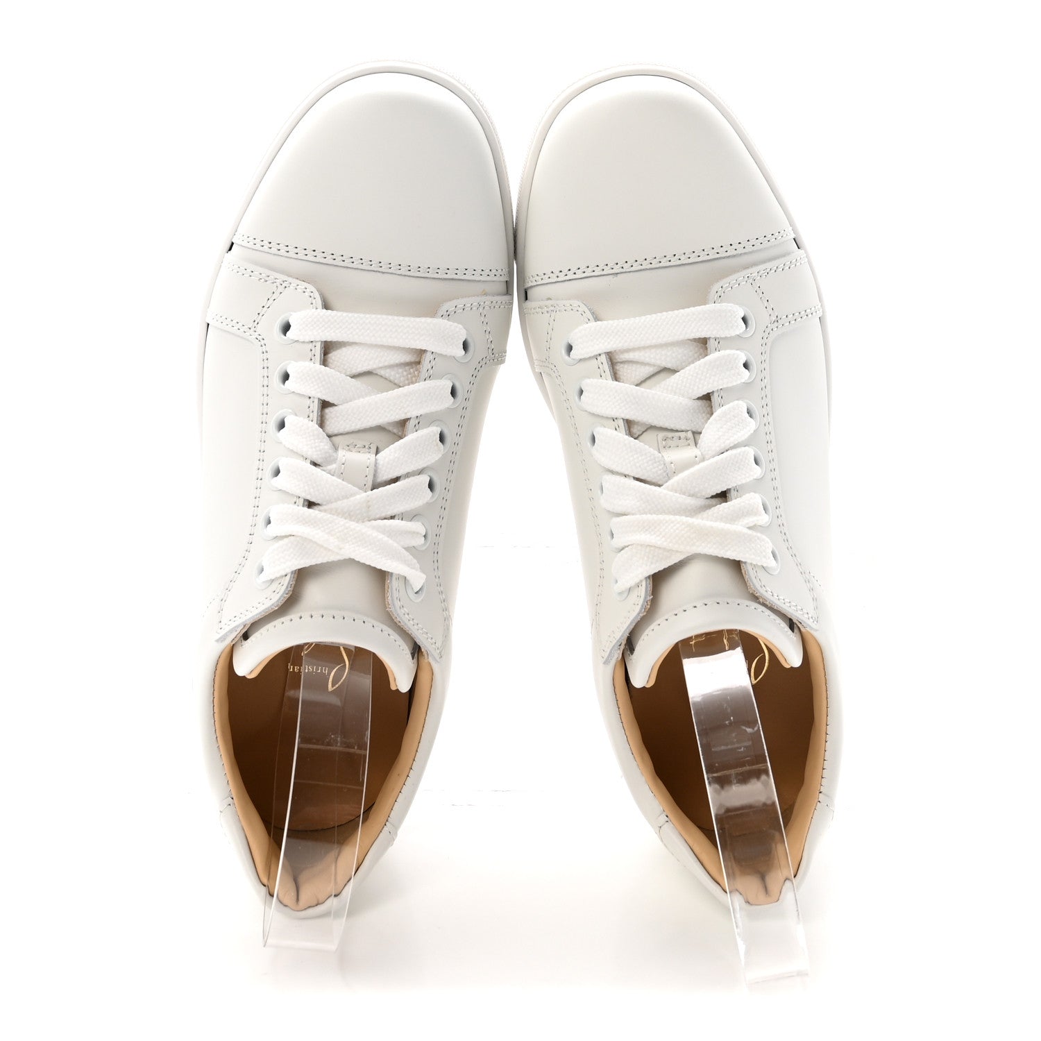 Christian Louboutin Calfskin Vieira Flat Sneakers 35.5 White 2 of 9