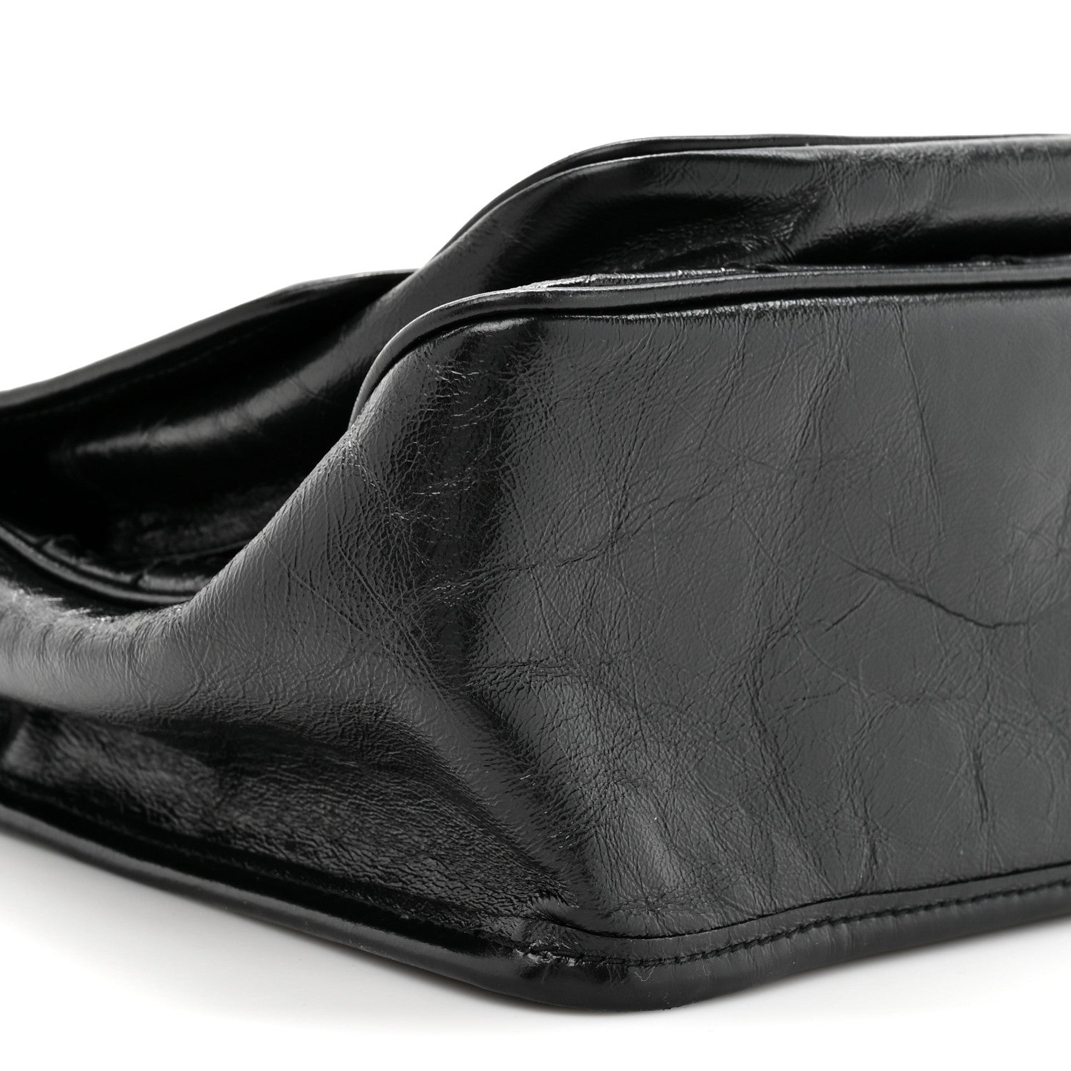 Saint Laurent Crinkled Calfskin Matelasse Monogram Medium Niki Chain Satchel Black 10 of 13