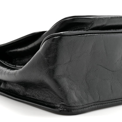 Saint Laurent Crinkled Calfskin Matelasse Monogram Medium Niki Chain Satchel Black 10 of 13