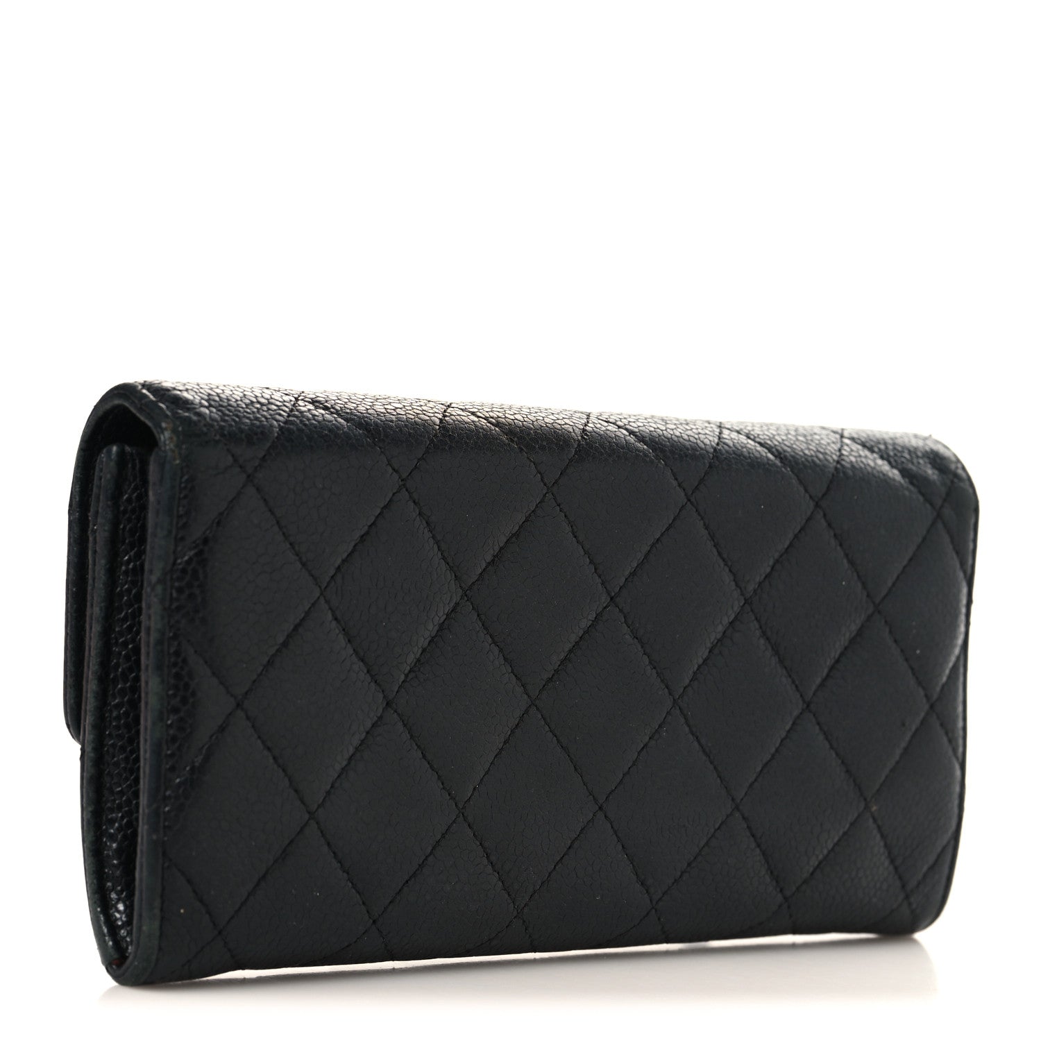 Chanel Caviar Quilted Large Gusset Flap Wallet Black 4 of 8