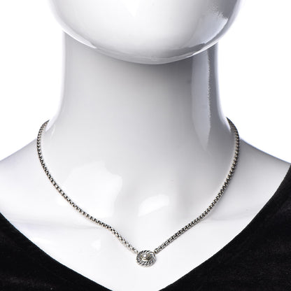 David Yurman Sterling Silver 14K Yellow Gold Pearl 12mm Cookie Pendant Necklace 2 of 6