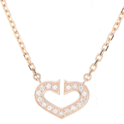Cartier 18K Pink Gold Diamond Hearts and Symbols Pave Necklace 4 of 6