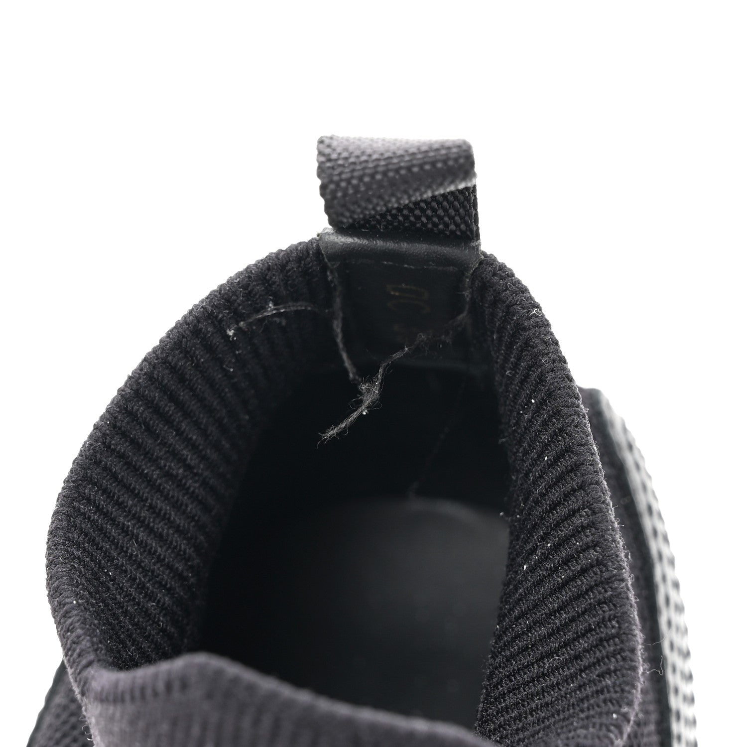Christian Dior Technical Knit Calfskin Womens Walk'N'Dior High Top Sneakers 38.5 Black 9 of 12